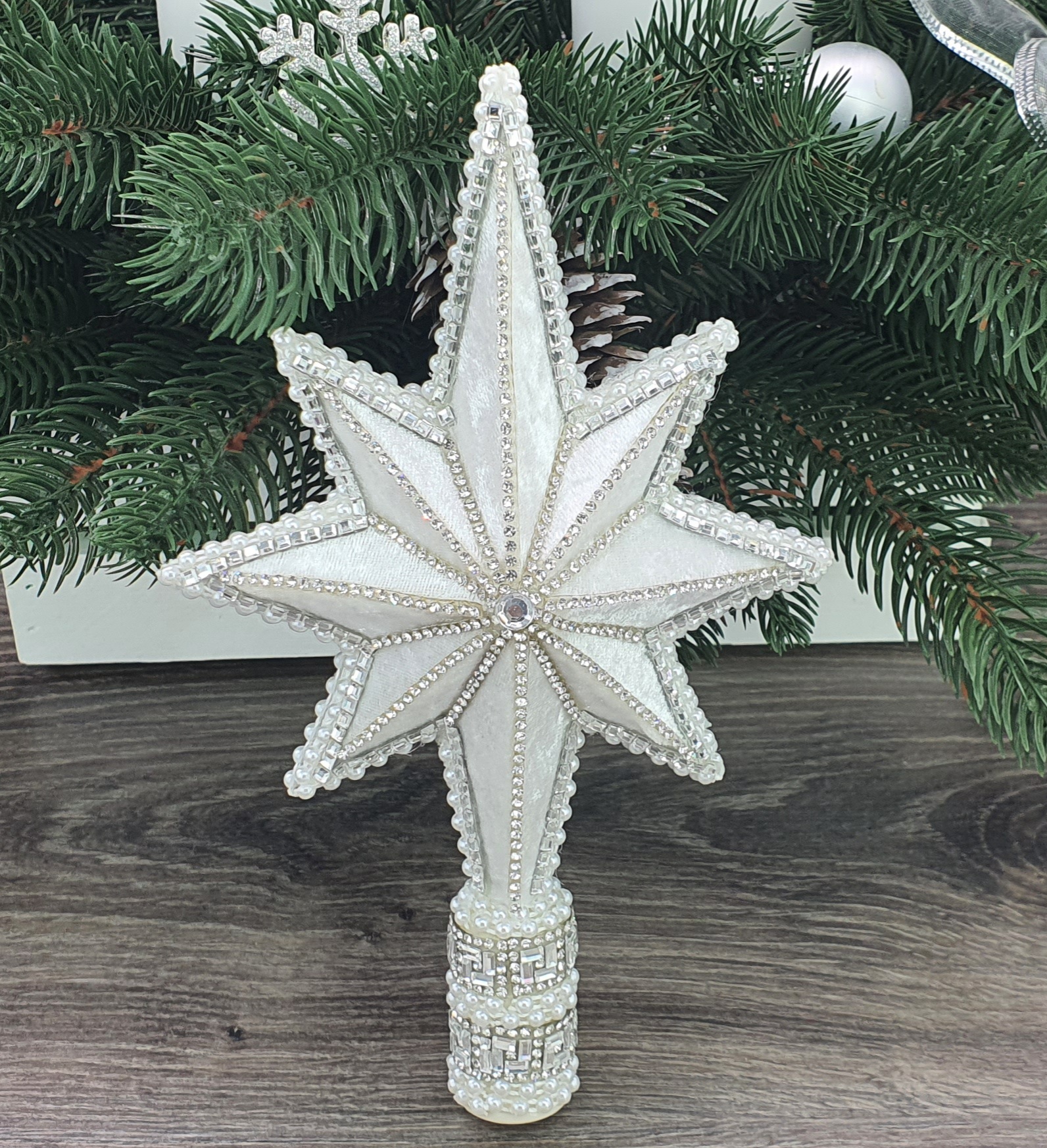 Верхушка на елку Звезда ML 21см (V01)