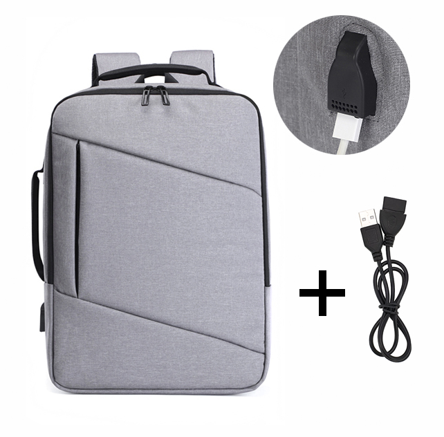 Рюкзак мужской городской для ноутбука OMASKA серый (ML026)