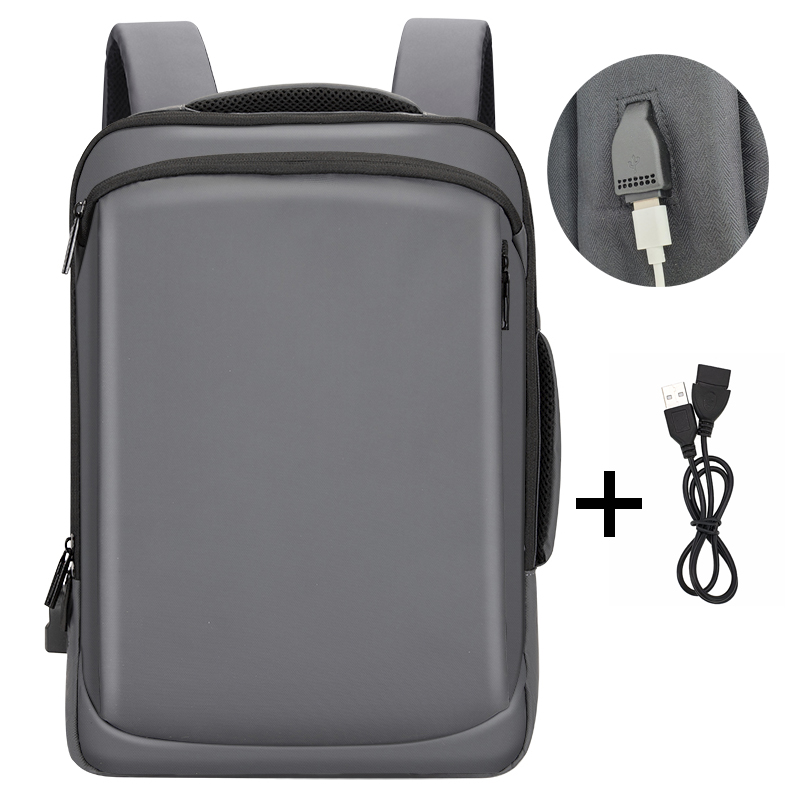 Рюкзак мужской городской для ноутбука OMASKA серый (ML032)