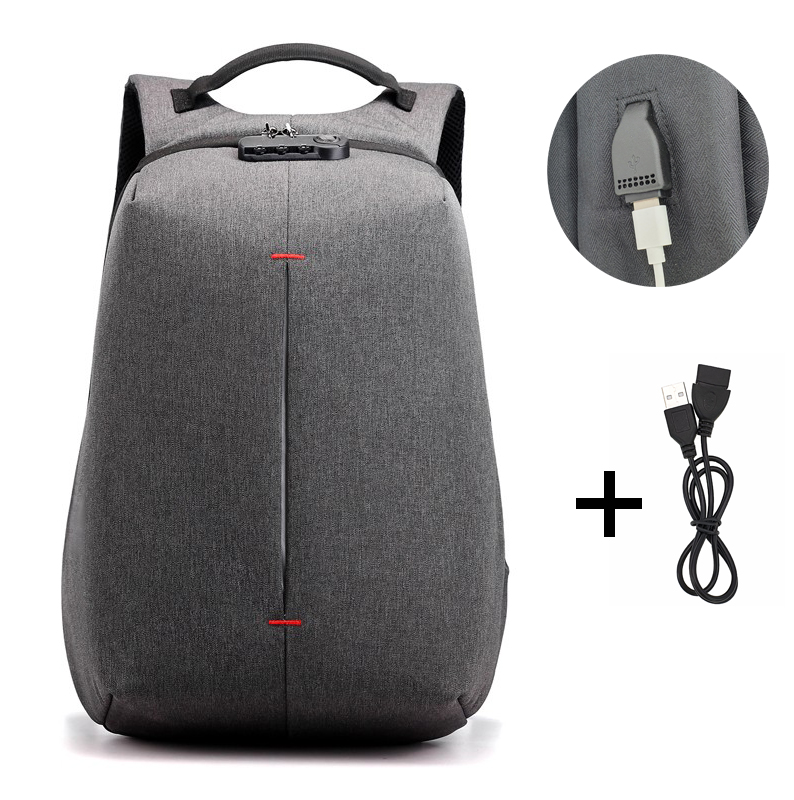 Рюкзак мужской городской для ноутбука OMASKA серый (ML036)