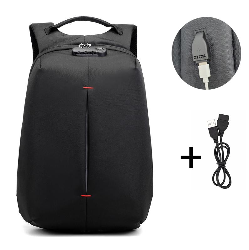 Рюкзак мужской городской для ноутбука OMASKA черный (ML037)