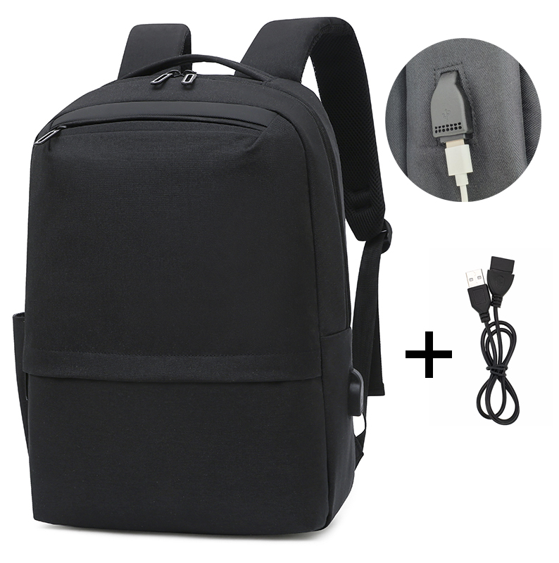 Рюкзак мужской городской для ноутбука OMASKA черный (ML039)