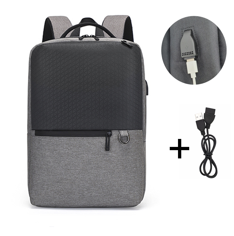 Рюкзак мужской городской для ноутбука OMASKA серый (ML042)