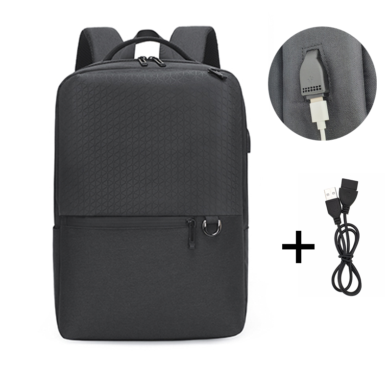 Рюкзак мужской городской для ноутбука OMASKA черный (ML044)