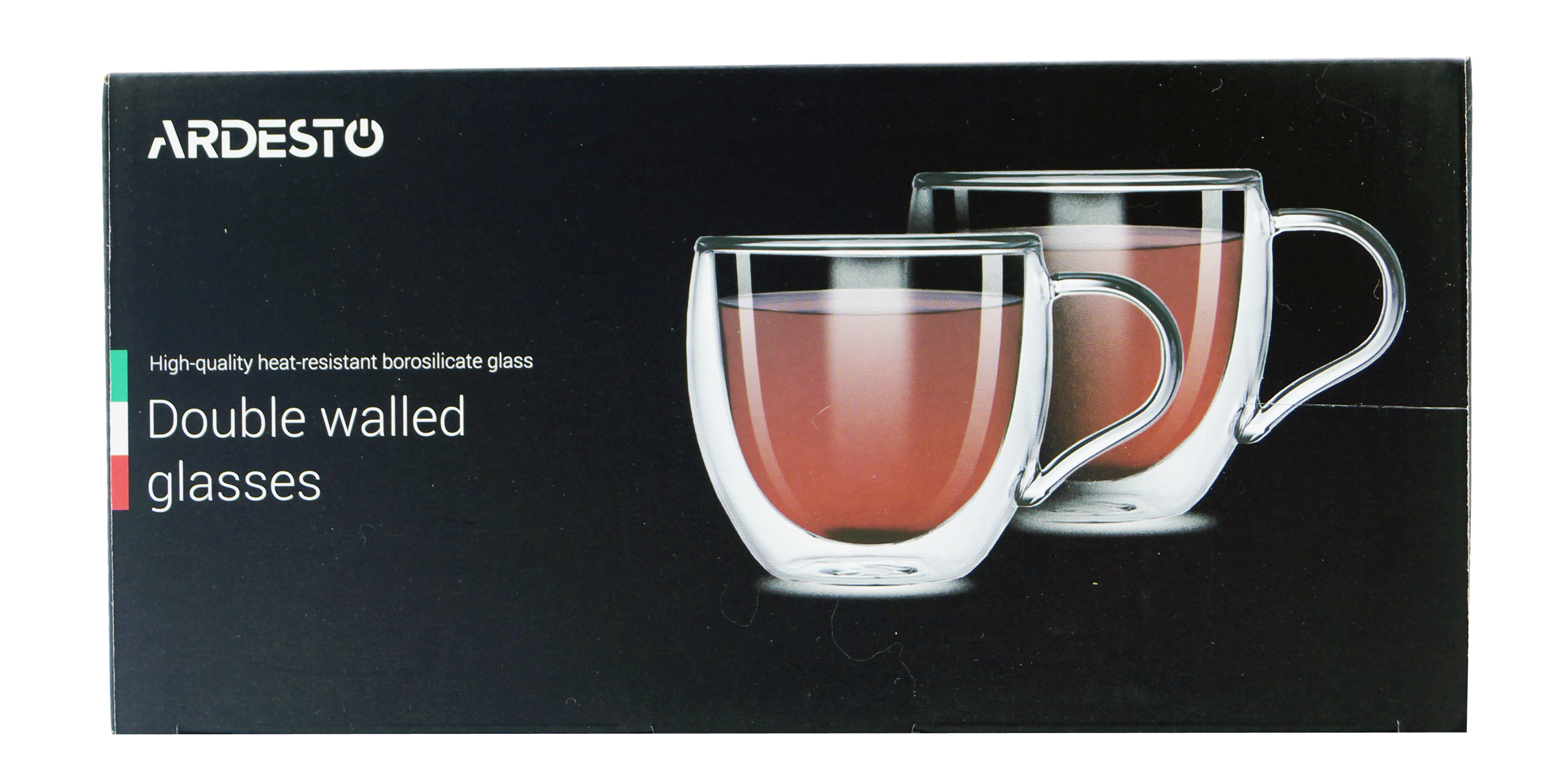 Набор чашек Ardesto кофе с двойными стенками (двойным дном) 2 штуки х 300 мл  (AR2630GHN)