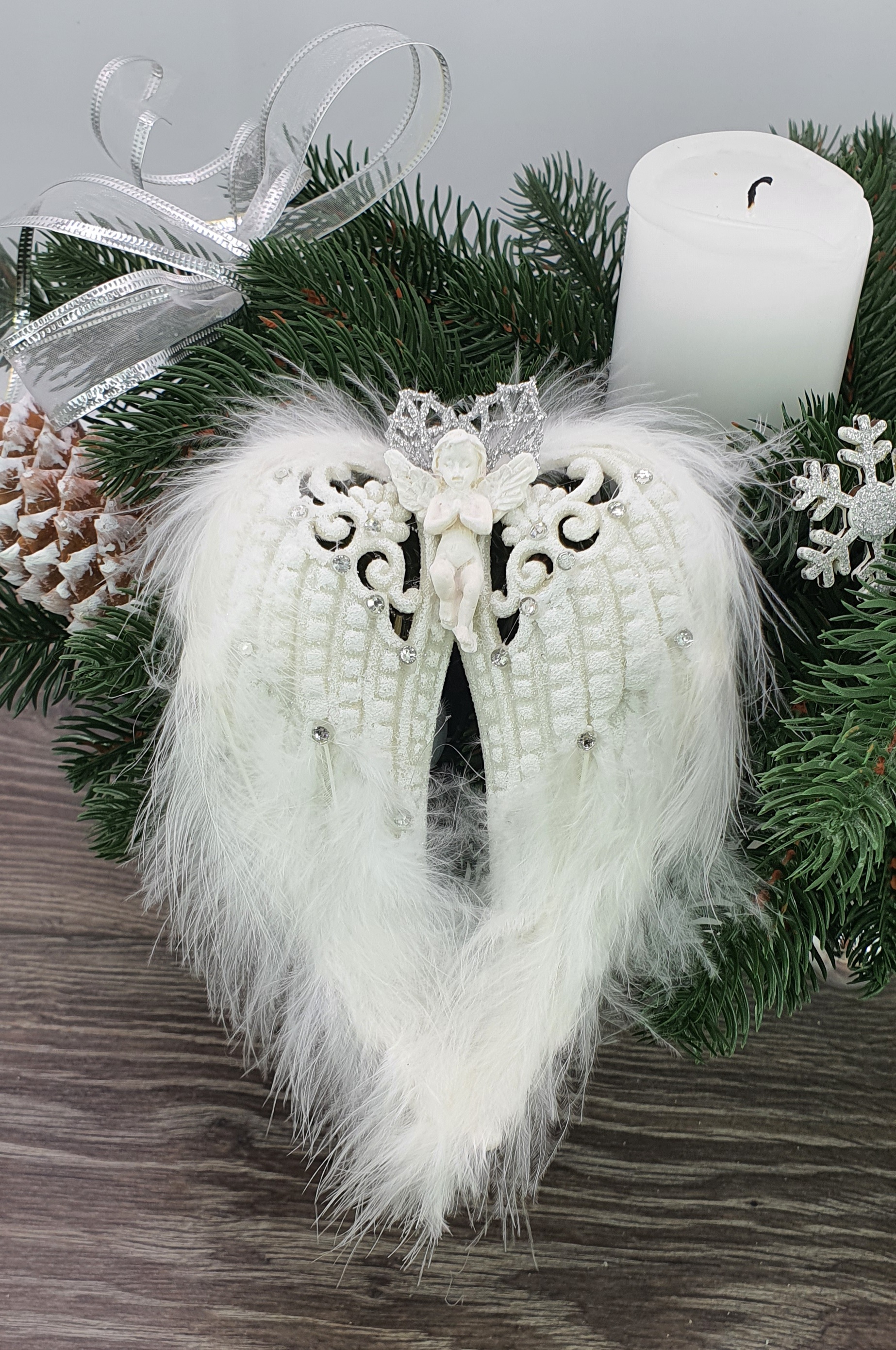 Украшение елочное новогоднее Крылья ангела ML (KR01)