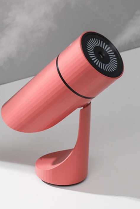 Увлажнитель воздуха Humidifier с аккумулятором для дома, офиса, машины с LED подсветкой и сменным фильтром 260 мл коралловый (ML079)