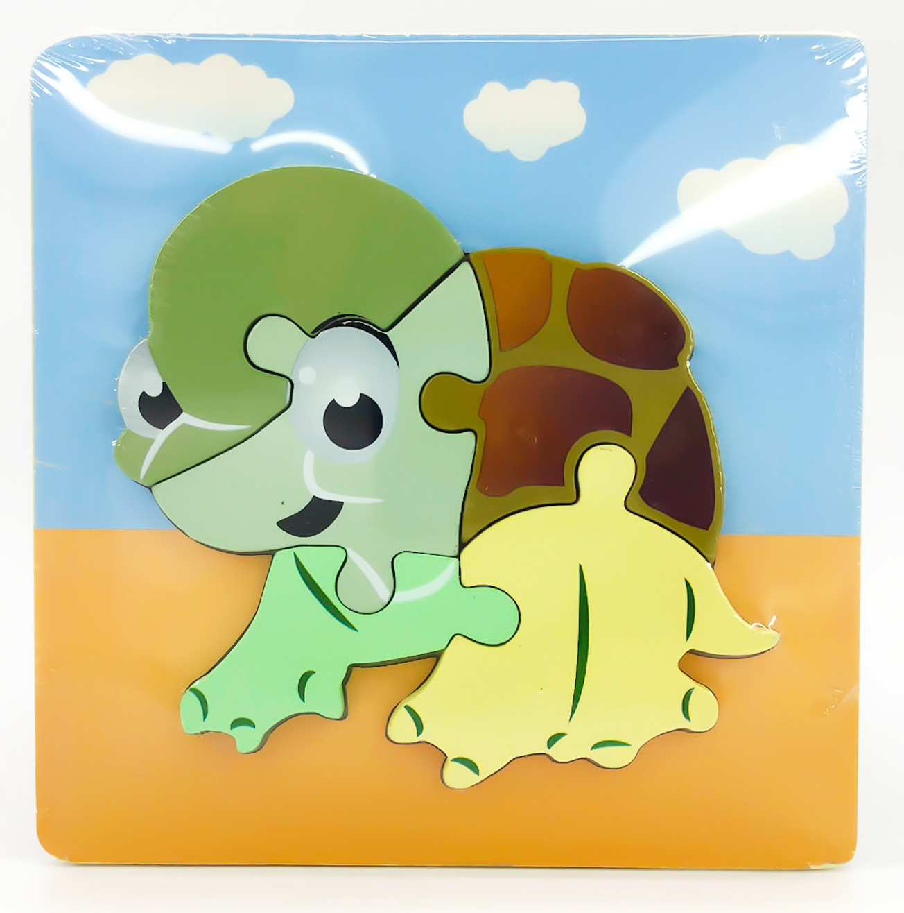 Деревянный мини пазл вкладыш для малышей Черепашка 2+ ML (ML011)