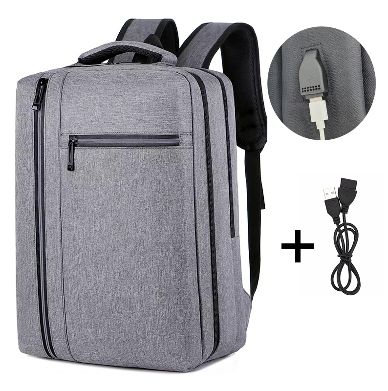 Рюкзак мужской городской для ноутбука серый (ML058)