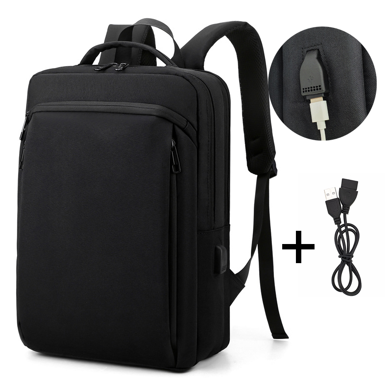 Рюкзак мужской городской для ноутбука черный (ML062)