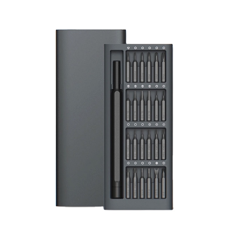 Набор 25 в 1 магнитных прецизионных отверток для точных работ, мелкого ремонта в металлическом кейсе черный (ML076)