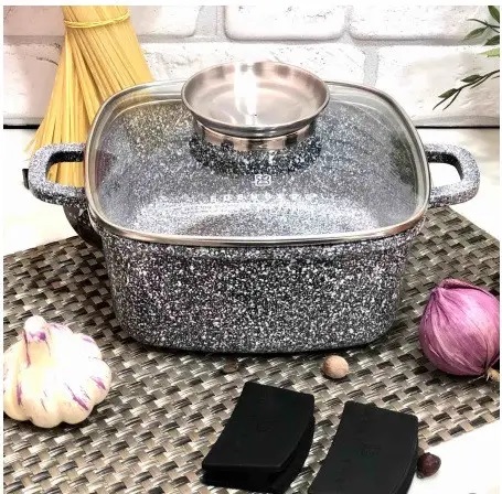 Казан-сотейник 2.8 л с гранитным покрытием, крышкой и силиконовыми прихватками Edenberg (EB-3971)