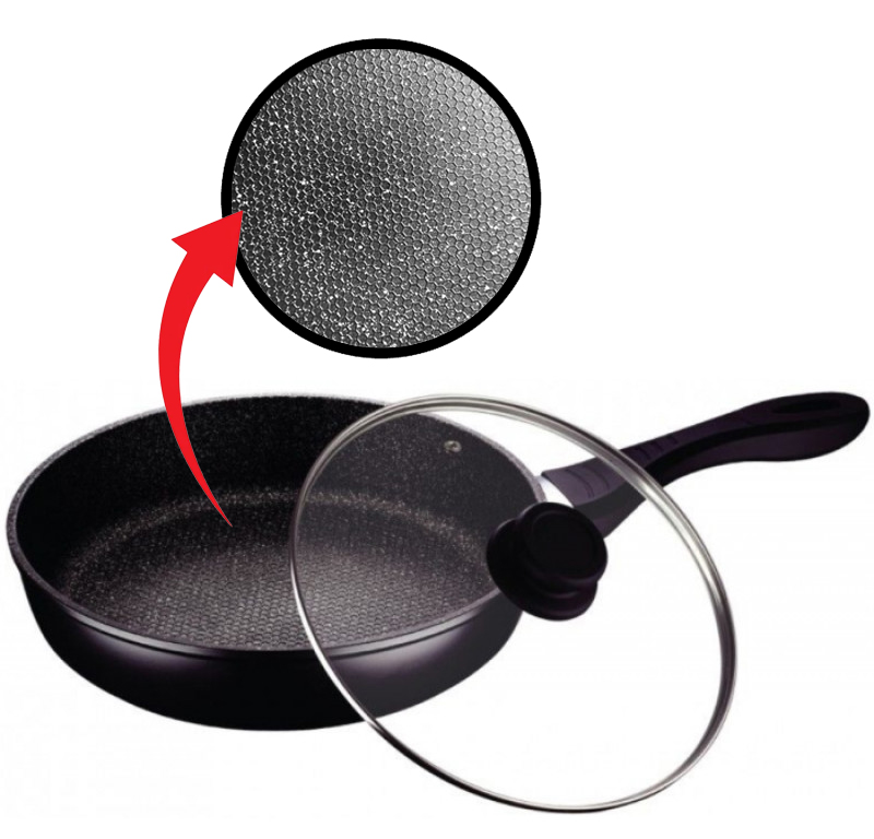 Сковорода 24 см c сотовым 6-слойным дном и антипригарным покрытием Bohmann (BH-1004-24 MRB)