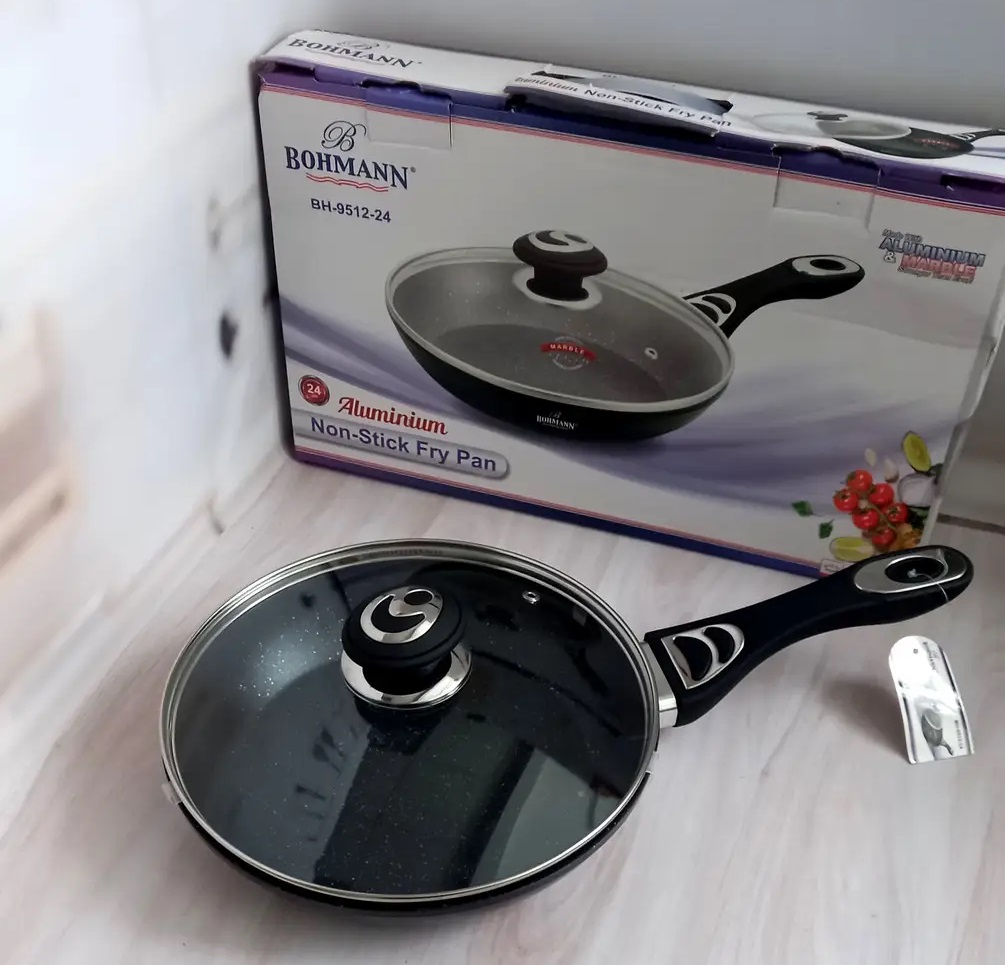 Сковорода 26 см с 3-слойным мраморным покрытием Bohmann (BH 9512-26)