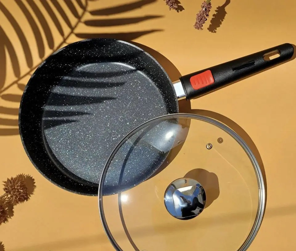 Сковорода глубокая 3,1л 26см, съемная ручка, мраморное покрытие Edenberg (EB-14142)