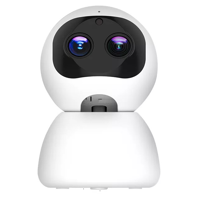 Поворотная WiFi IP камера видеонаблюдения-2 объектива, 2стороння связь, 10xzoom, распознавание лица, ночная съемка 1080P