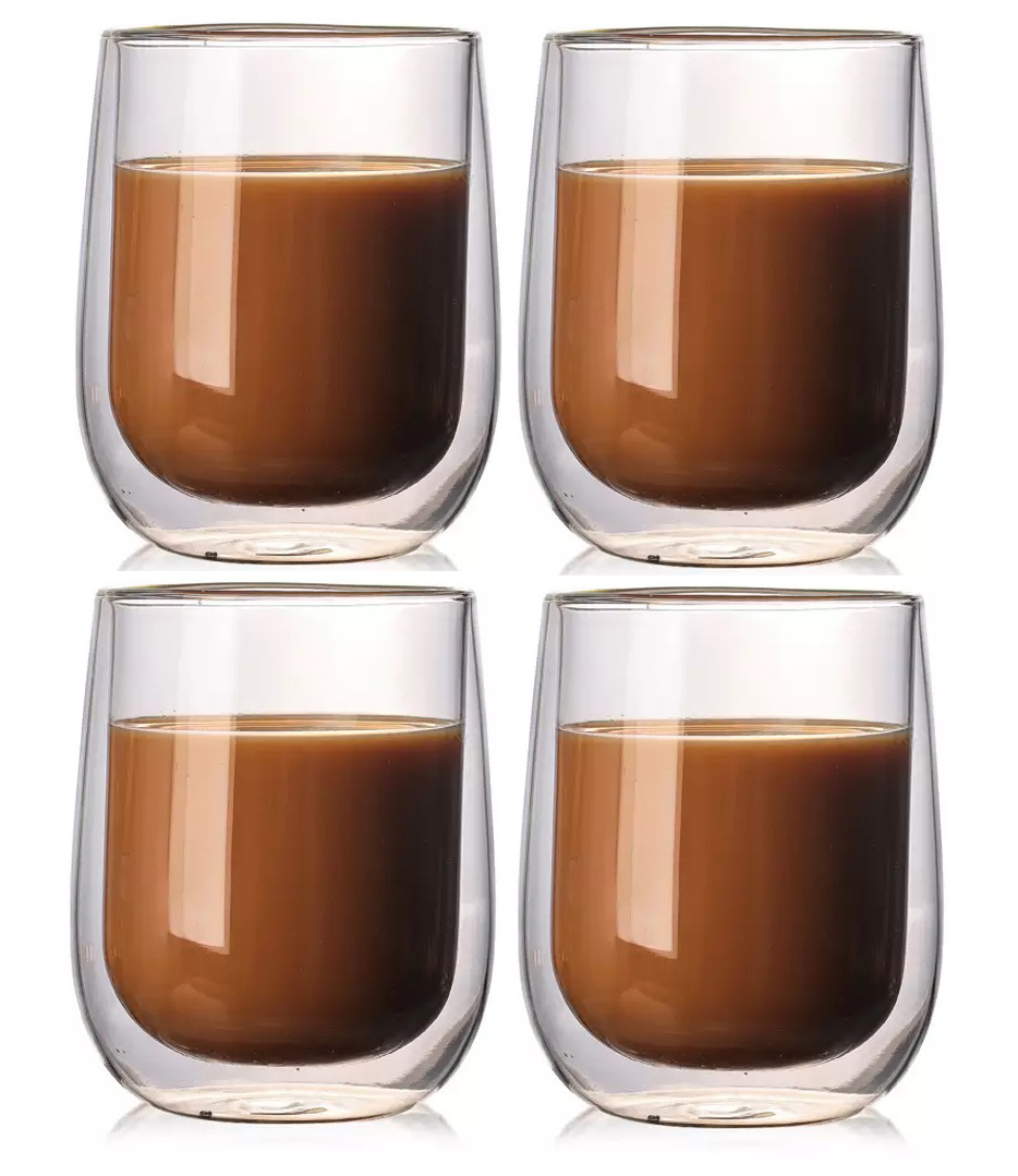 Набор стаканов c двойными стенками (двойным дном) Ardesto 4 шт х 250 мл (AR2625G)