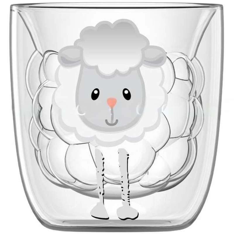 Набор стаканов с двойными стенками 300мл 2 шт двойное дно детский (AR2630BWL)